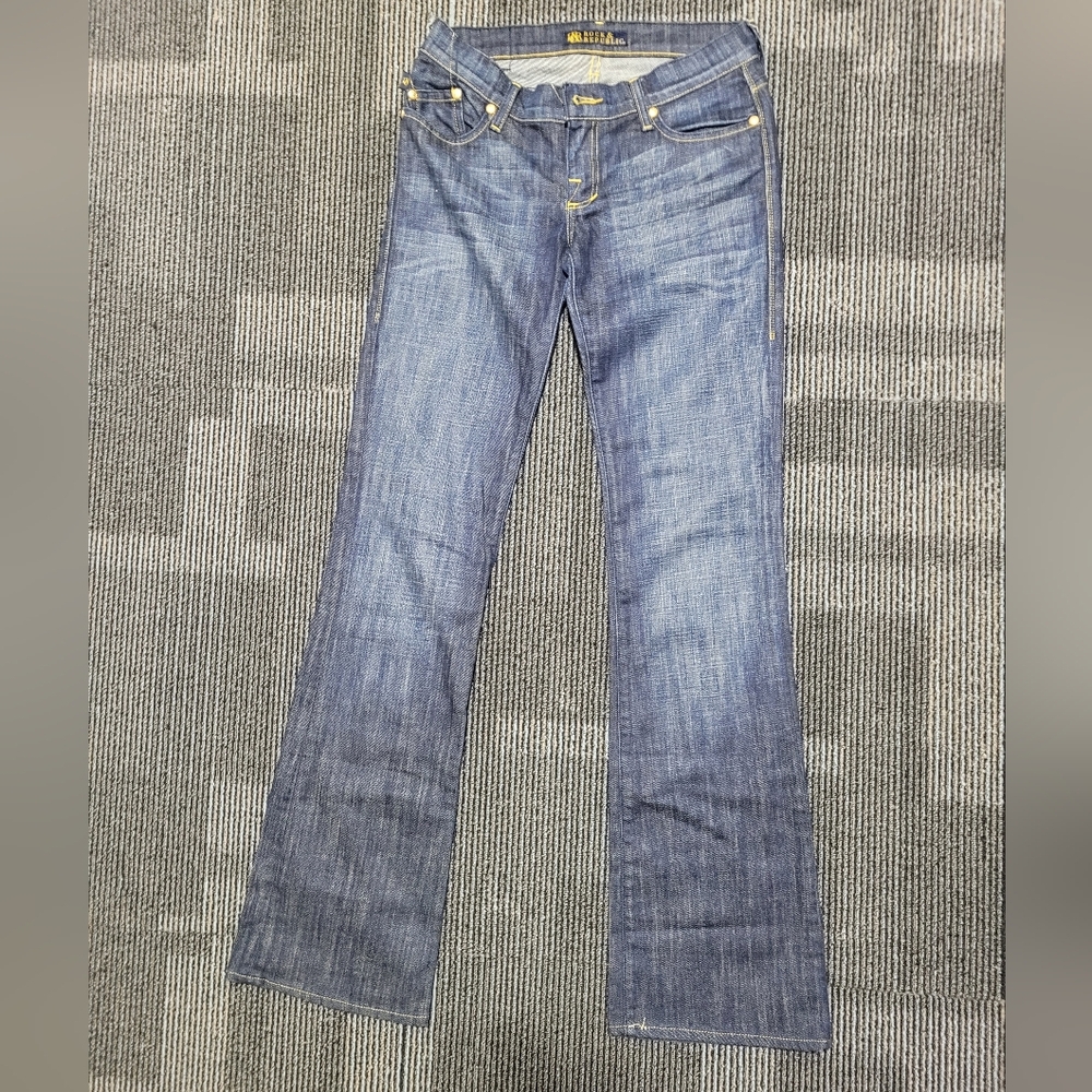 Rock & Republic Dark Blue Flare Jeans - Picture 10 of 11